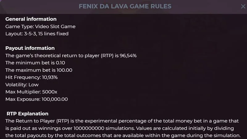 Fenix da Lava - feste Jackpots Mini, Minor, Major und Grand